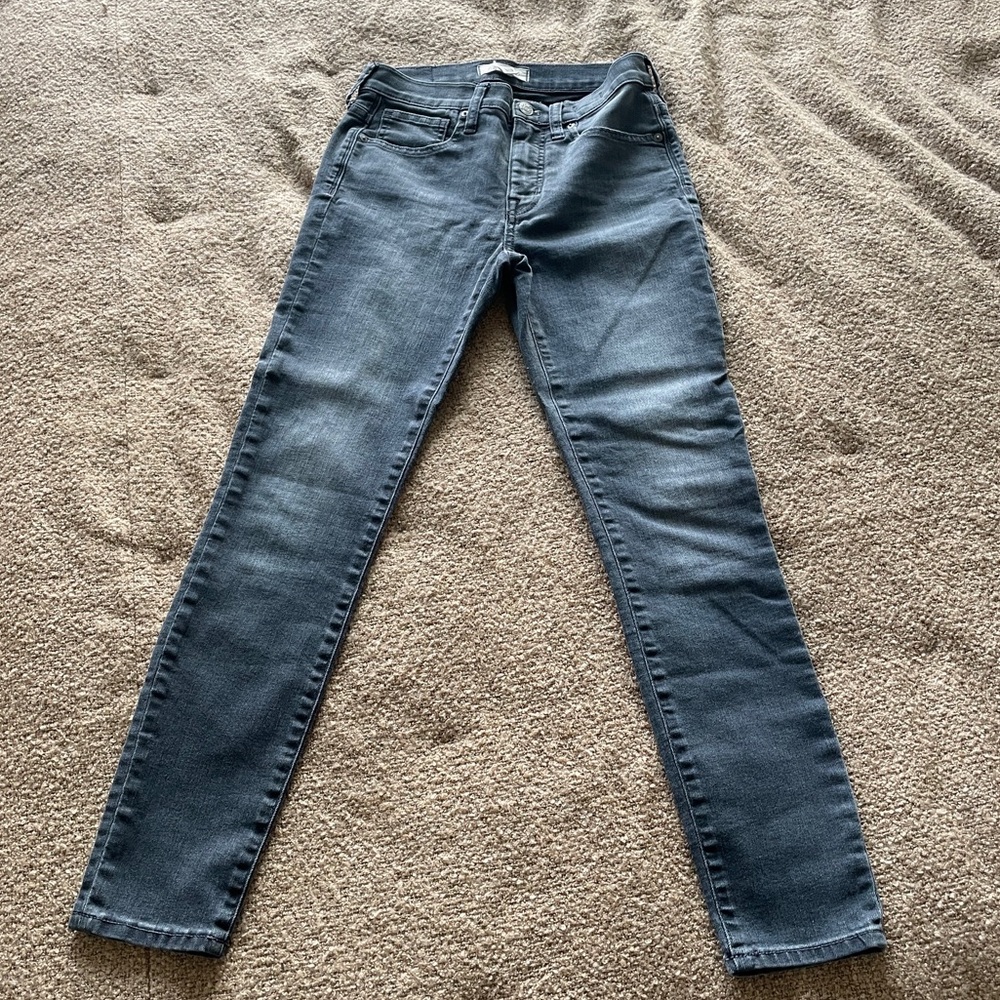 Madewell 9” High-Rise Skinny Washed Black Jeans Size 26